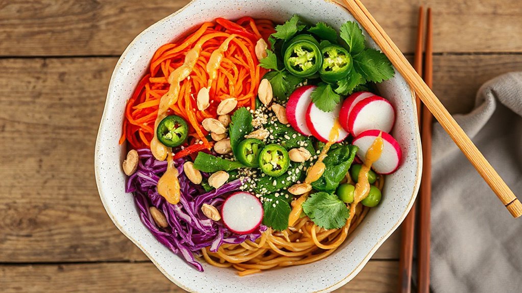 Colorful Soba Noodle Dish