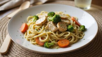 creamy chicken vegetable pasta