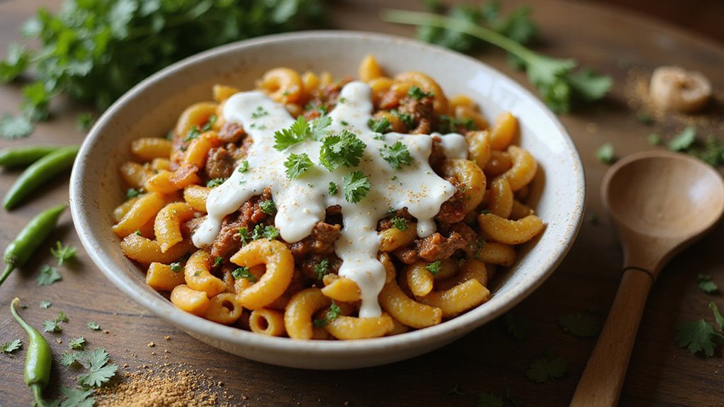 Creamy Spiced Beef Macaroni