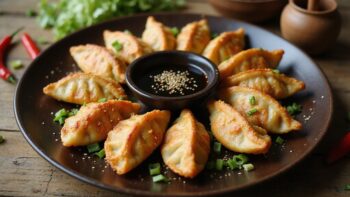 crispy homemade japanese gyoza
