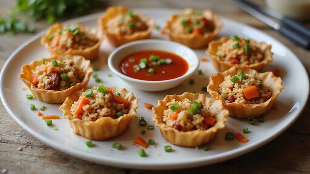 Mind-Blowing Crispy Wonton Cup Fried Rice Fluffy Grains, Maximum Flavor 1 Crispy Wonton Cup Recipe