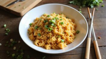 delicious golden egg fried rice