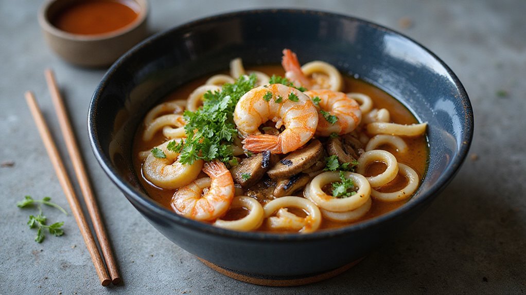 Delicious Shrimp Udon Soup