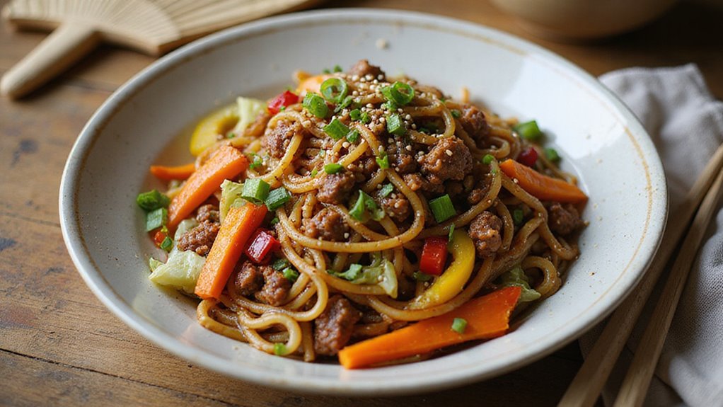 Award-Winning Savory Beef Yakisoba 15-Minute Magic 1 Delicious Stir Fried Noodle Dish