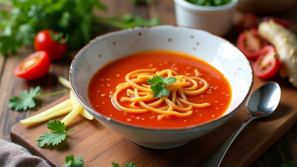 Egg Drop Tomato Soup