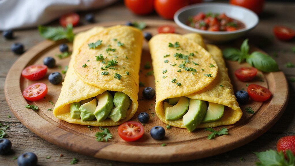 Fluffy Avocado Egg Omelet