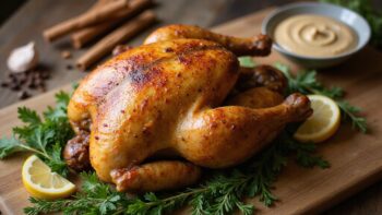 golden spiced roast chicken