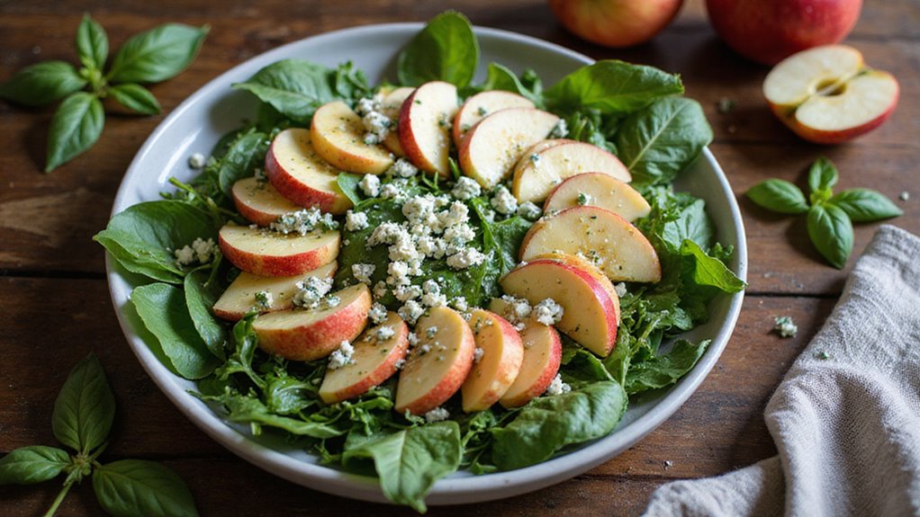 Gorgonzola Apple Spinach Salad
