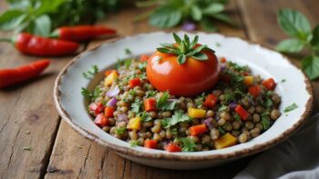 herbed spicy lentil salad