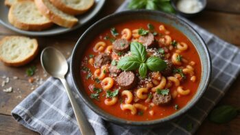 italian sausage macaroni soup