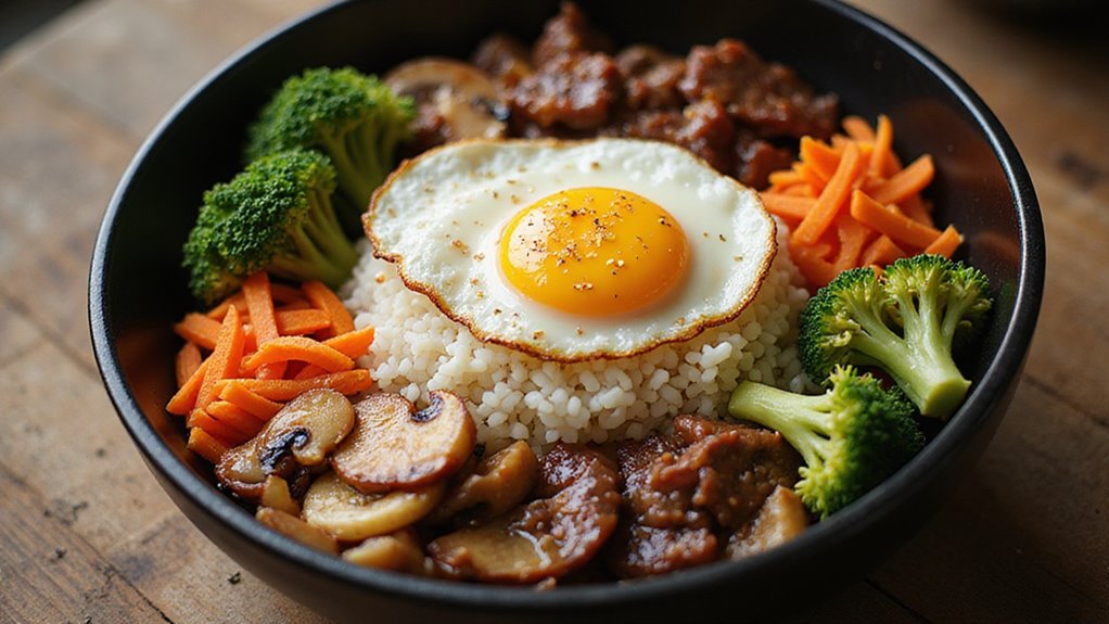 Korean Bibimbap With Beef