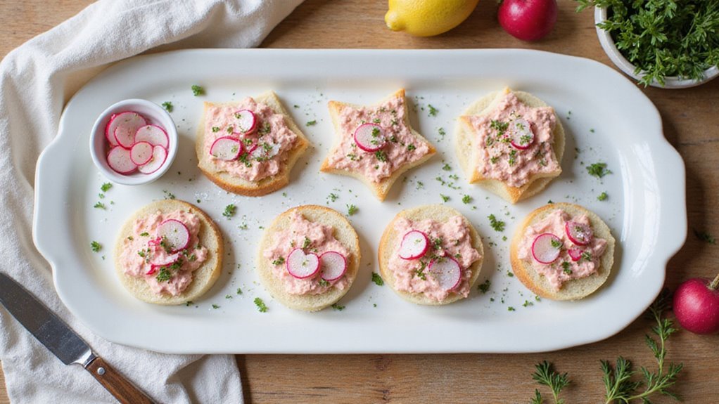 Radish Canapes For Celebrations