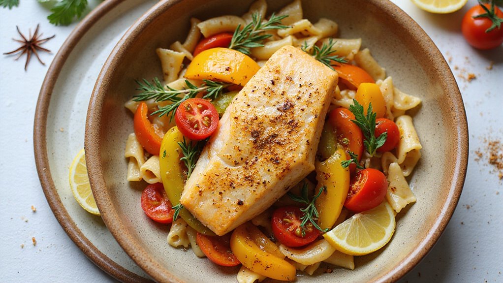 Saffron Infused Mediterranean Fish Dish