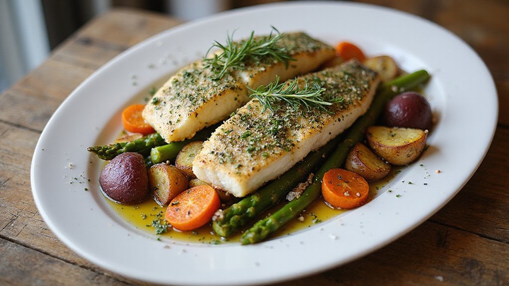 Savor Herb Crusted Sea Bass
