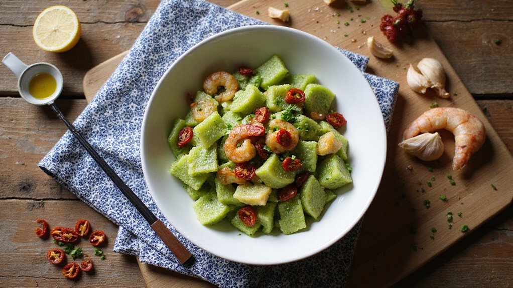 Savory Luffa Shrimp Dish