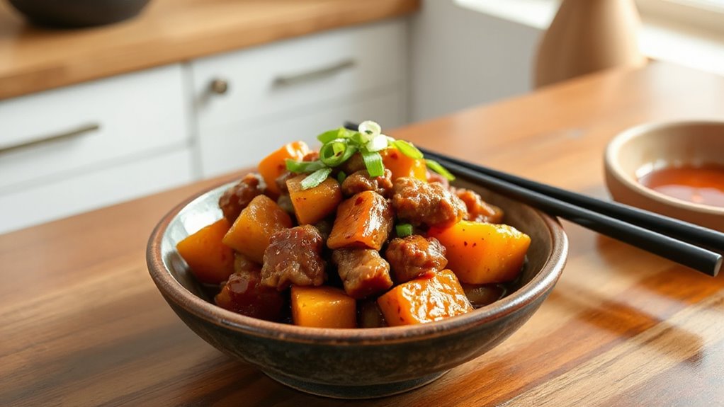 Savory Japanese Pork Mince Pumpkin Recipe 1 Savory Pork Mince Pumpkin