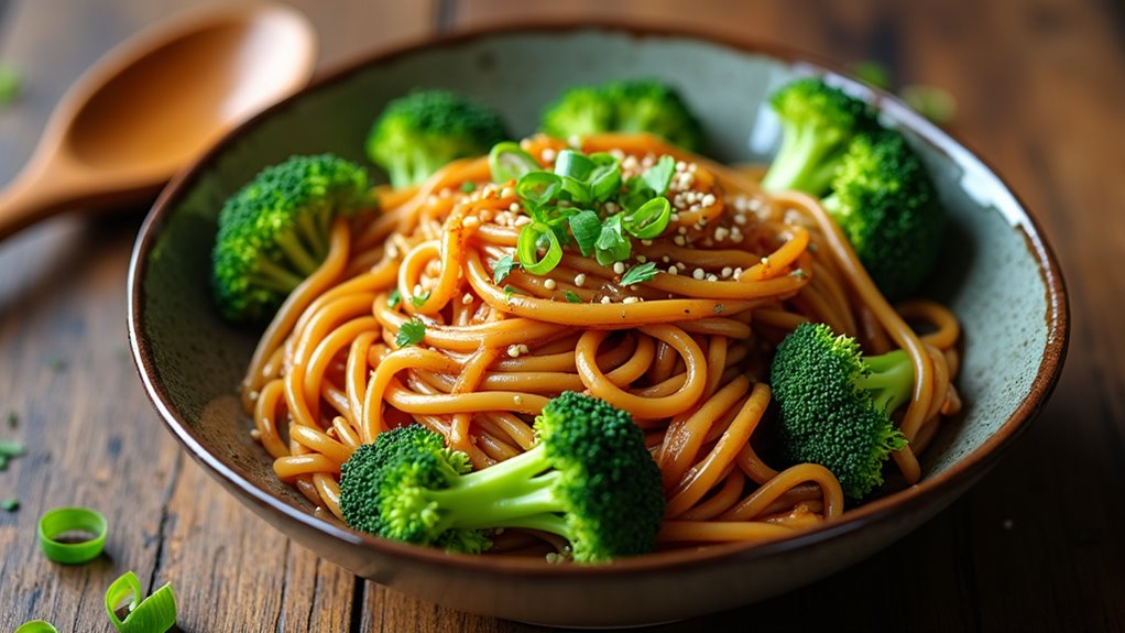 Savory Pork Udon Broccoli