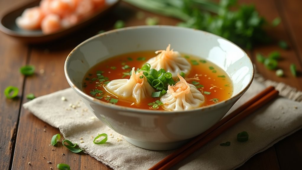Shrimp Filled Wonton Soup Recipe