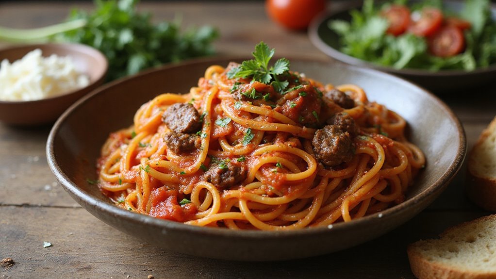 Spicy Hamburger Spaghetti Recipe 1 Spicy Hamburger Spaghetti Dish