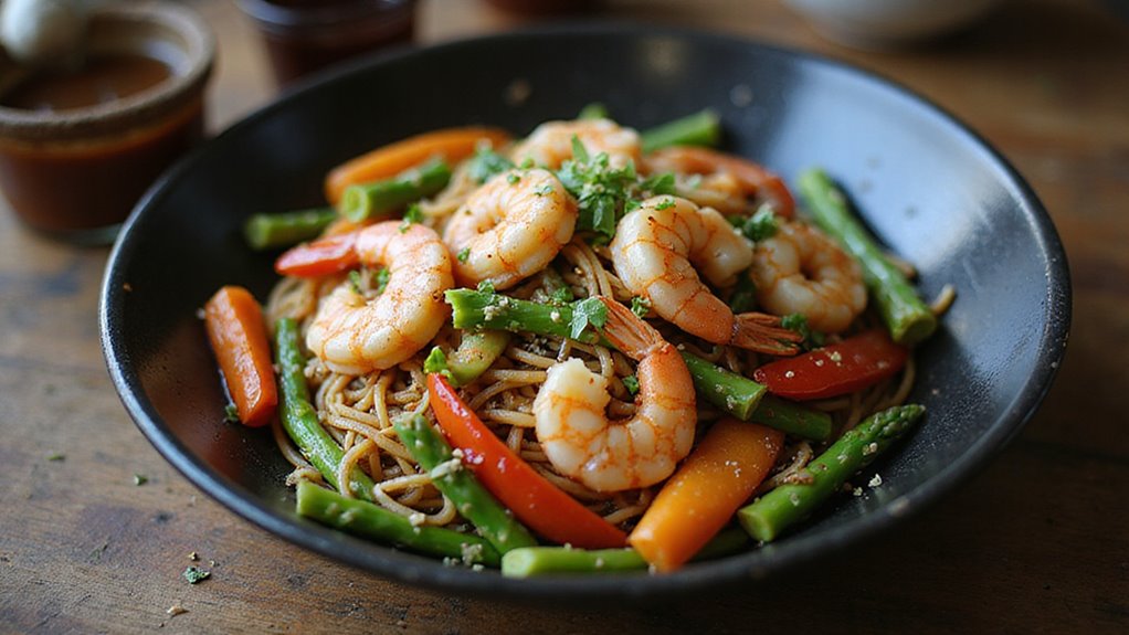 Spicy Prawn Asparagus Stir Fry