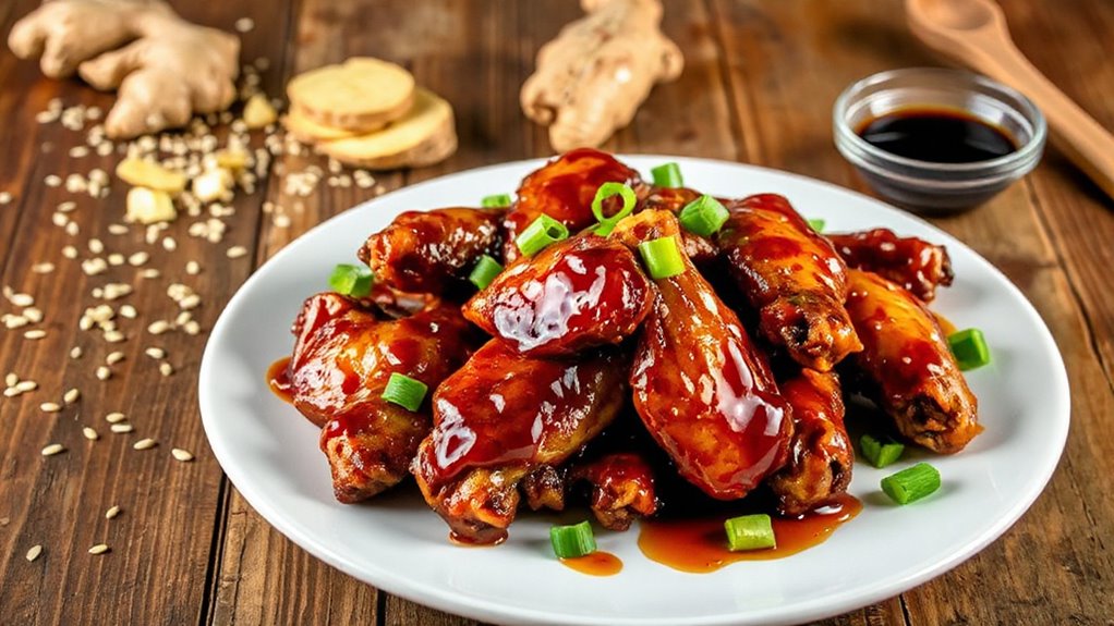 Sweet Soy Ginger Chicken Wings Recipe 1 Sweet Soy Ginger Wings