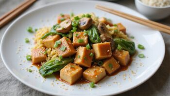 tofu and egg stir fry